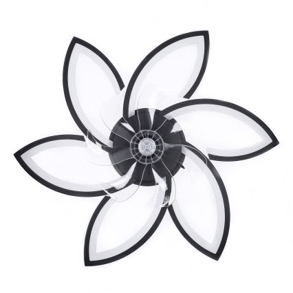 Brilagi - LED dæmpbar loftlampe med ventilator LED/50W/230V 3000-6500K sort + fjernbetjening