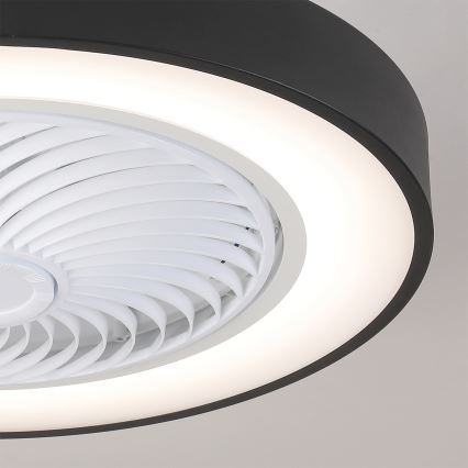 Brilagi - LED dæmpbar loftlampe med ventilator LED/30W/230V 3000-6500K diameter 50 cm sort + fjernbetjening