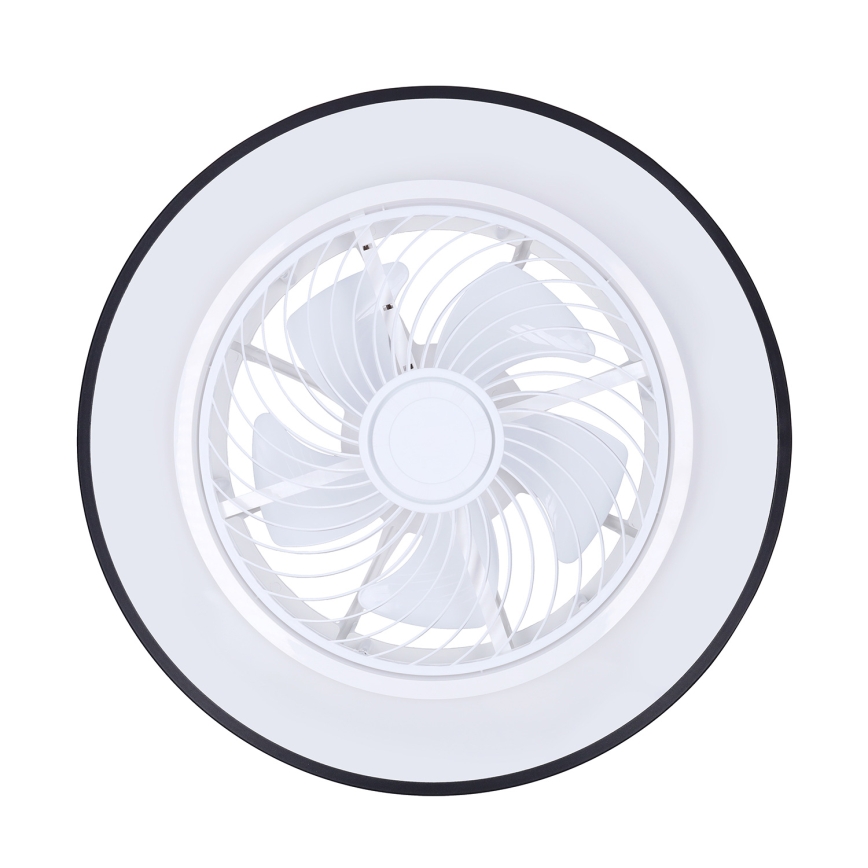 Brilagi - LED dæmpbar loftlampe med ventilator LED/30W/230V 3000-6500K diameter 50 cm sort + fjernbetjening
