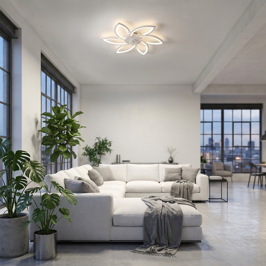 Brilagi - LED dæmpbar loftlampe med ventilator LED/50W/230V 3000-6500K hvid + fjernbetjening
