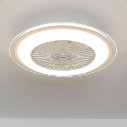 Brilagi - LED dæmpbart loftlys med ventilator RONDA LED/48W/230V 3000-6000K hvid + fjernbetjening