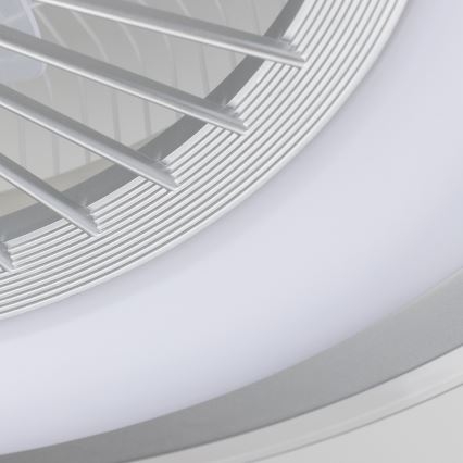 Brilagi - LED Dæmpbar lampe med ventilator RONDA LED/48W/230V 3000-6000K sølv + fjernbetjening