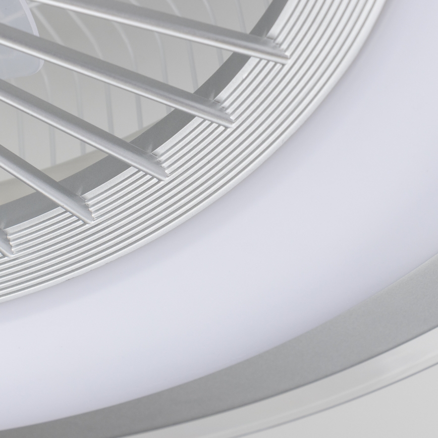 Brilagi - LED Dæmpbar lampe med ventilator RONDA LED/48W/230V 3000-6000K sølv + fjernbetjening