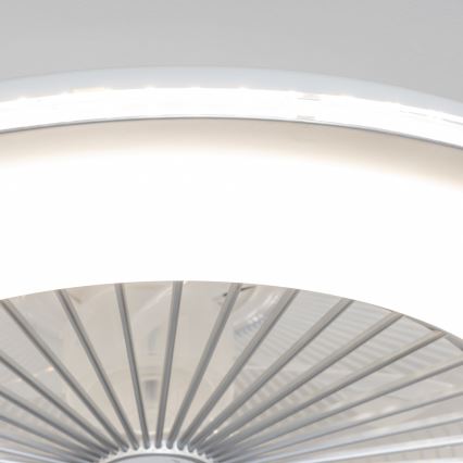 Brilagi - LED Dæmpbar lampe med ventilator RONDA LED/48W/230V 3000-6000K sølv + fjernbetjening