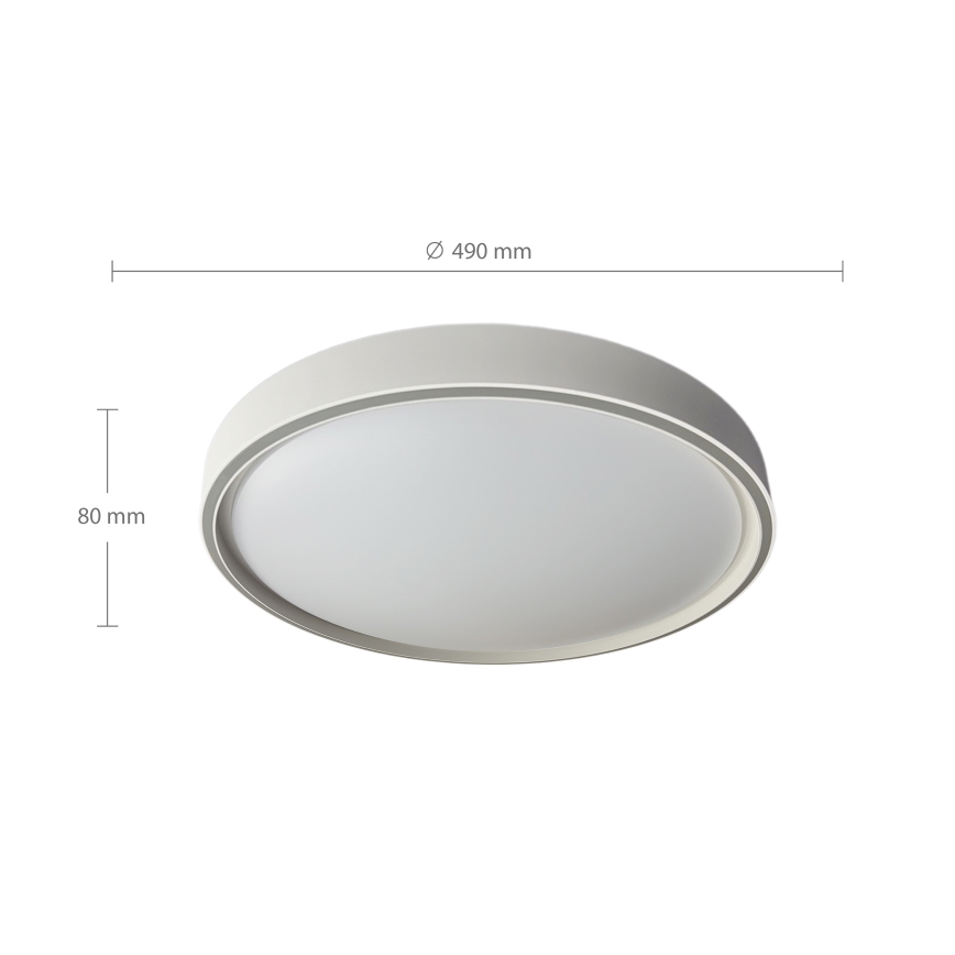 Brilagi - LED dæmpbar loftlampe NANCI LED/60W/230V 3000-6500K Ø 49 cm sølvfarvet + fjernbetjening