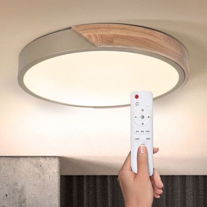 BRILAGI - LED dæmpbar loftlampe PILANA LED/48W/230V 3000-6500K eg/beige Ø 40 cm + fjernbetjening