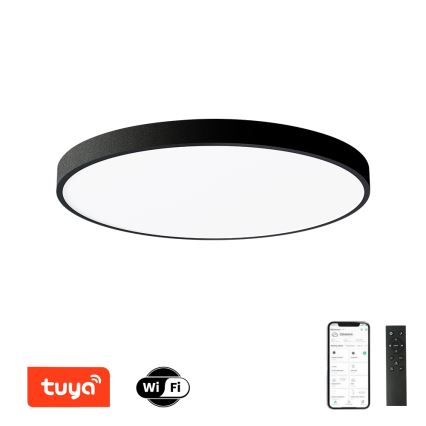 Brilagi - LED Dæmpbar loftlampe POOL SMART LED/128W/230V 3000-6000K 100 cm Wi-Fi Tuya sort + fjernbetjening