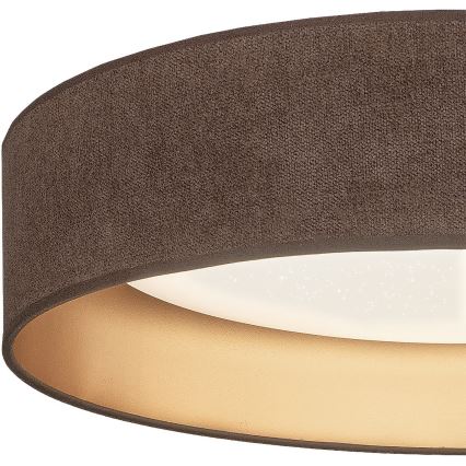 Brilagi - LED dæmpbar loftlampe VELVET SMARTIX STARS LED/36W/230V 3000-6000K Ø 55 cm brun/guld Wi-Fi Tuya Beacon + fjernbetjening