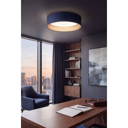 Brilagi - LED dæmpbar loftlampe VELVET SMARTIX LED/36W/230V 3000-6000K Ø 55 cm blå/guld Wi-Fi Tuya Beacon + fjernbetjening