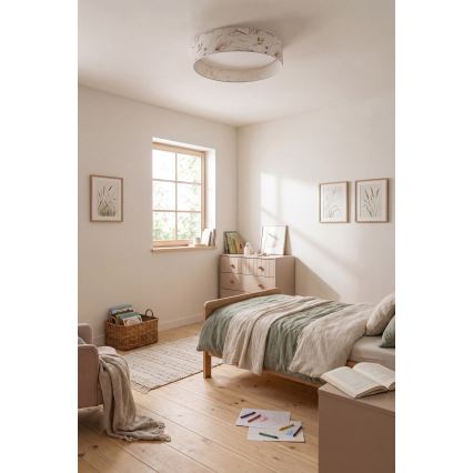 Brilagi - LED-dæmpbar loftlampe VELVET SMARTIX LED/36W/230V 3000-6000K Ø 55 cm hvid/blomster Wi-Fi Tuya Beacon + fjernbetjening