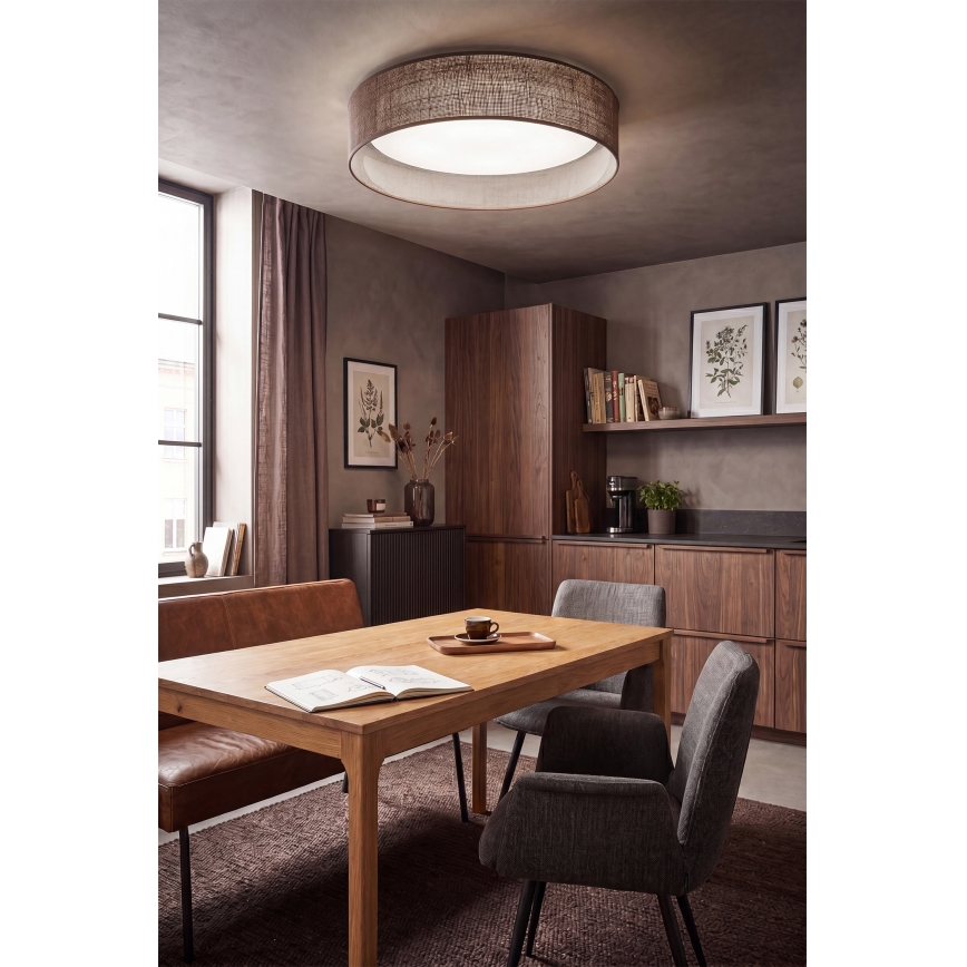 Brilagi - Dæmpbar LED-loftlampe VELVET SMART VARI LED/24W/230V 3000-6500K Ø 45 cm brun + fjernbetjening