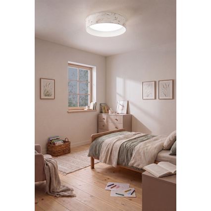 Brilagi - LED dæmpbar loftlampe VELVET SMART VARI LED/24W/230V 3000-6500K Ø 45 cm hvid/blomster + fjernbetjening