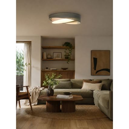 BRILAGI - Dæmpbar LED-loftlampe VELVET TWIST LED/36W/230V 3000-6000K Ø 65 cm Wi-Fi Tuya Beacon grøn/hvid + fjernbetjening