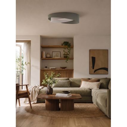BRILAGI - Dæmpbar LED-loftlampe VELVET TWIST LED/36W/230V 3000-6000K Ø 65 cm Wi-Fi Tuya Beacon grøn/hvid + fjernbetjening