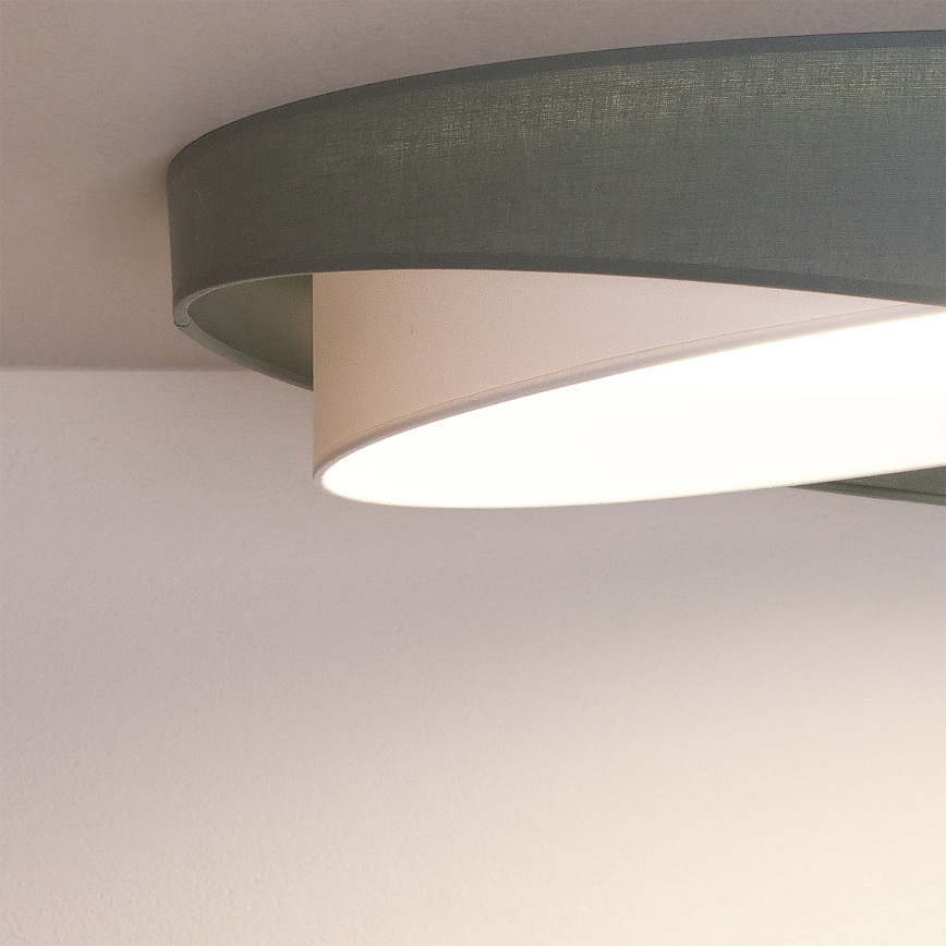 BRILAGI - Dæmpbar LED-loftlampe VELVET TWIST LED/36W/230V 3000-6000K Ø 65 cm Wi-Fi Tuya Beacon grøn/hvid + fjernbetjening