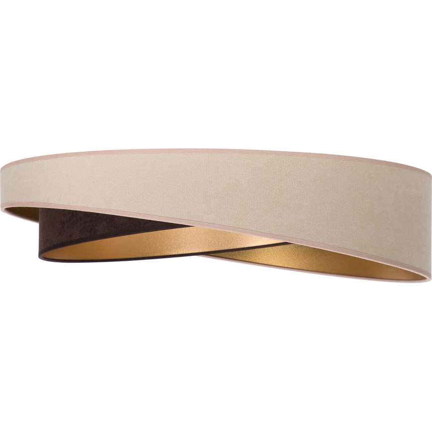 BRILAGI - Dæmpbar loftlampe VELVET TWIST LED/36W/230V 3000-6000K Ø 65 cm Wi-Fi Tuya Beacon beige/brun/guld + fjernbetjening