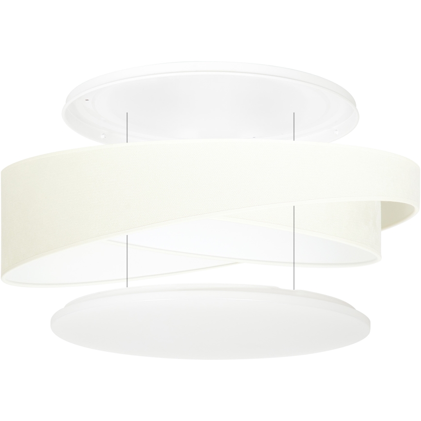 BRILAGI - dæmpbar LED-loftlampe VELVET TWIST LED/36W/230V 3000-6000K Ø 65 cm Wi-Fi Tuya Beacon beige + fjernbetjening