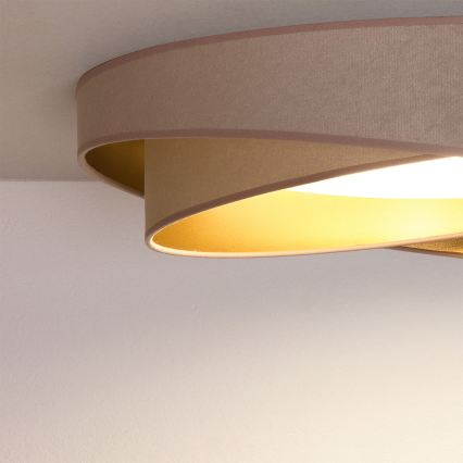BRILAGI - LED-dæmpbar loftlampe VELVET TWIST LED/36W/230V 3000-6000K Ø 65 cm Wi-Fi Tuya Beacon beige/guld + fjernbetjening