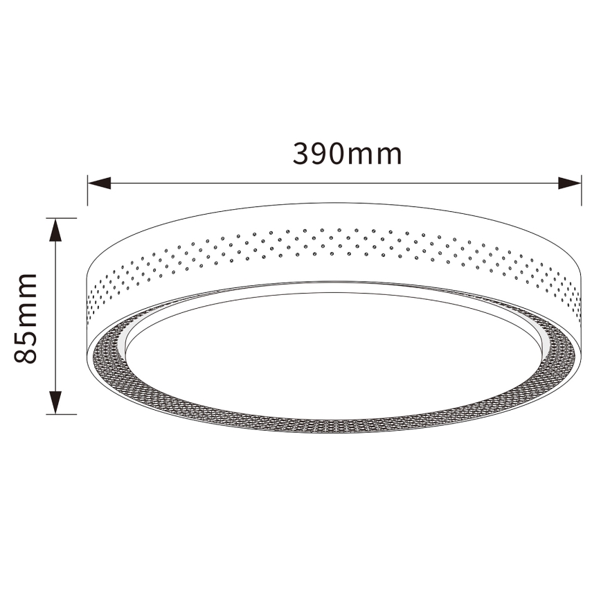 Brilagi - LED dæmpbar loftlampe COCI LED/48W/230V 3000-6500K Ø 39 cm trælook/sort + fjernbetjening