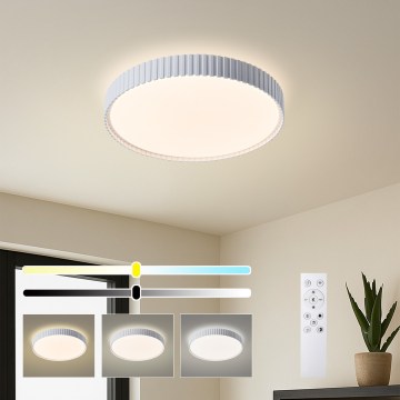 Brilagi - LED-dæmpbar loftlampe CORVO LED/54W/230V 3000-6000K hvid Ø 40 cm + fjernbetjening