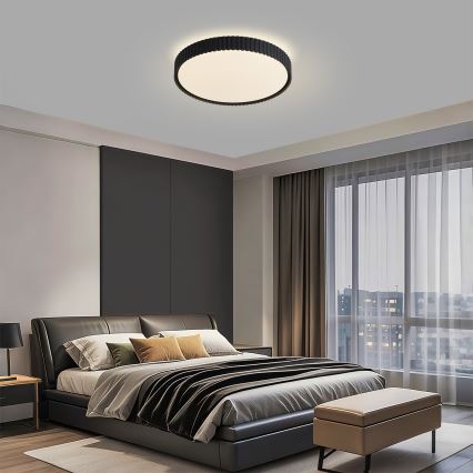 Brilagi - LED dæmpbar loftlampe CORVO LED/54W/230V 3000-6000K sort Ø 40 cm + fjernbetjening