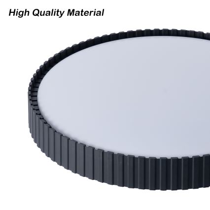Brilagi - LED dæmpbar loftlampe CORVO LED/54W/230V 3000-6000K sort Ø 40 cm + fjernbetjening