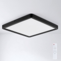 Brilagi - LED dæmpbar loftlampe ESTELA SQUARE LED/36W/230V 3000-6500K 31x31 cm sort + fjernbetjening