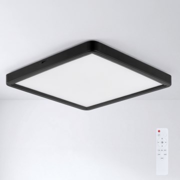 Brilagi - LED dæmpbar loftlampe ESTELA SQUARE LED/36W/230V 3000-6500K 31x31 cm sort + fjernbetjening