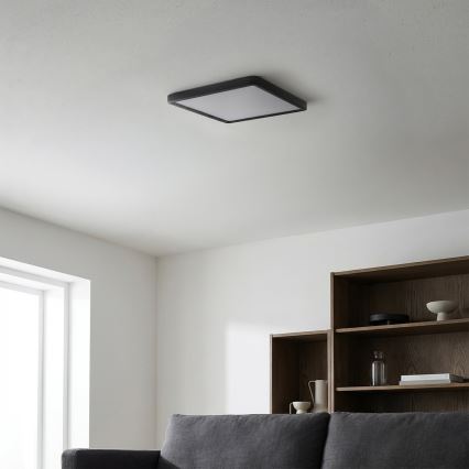 Brilagi - LED dæmpbar loftlampe ESTELA SQUARE LED/36W/230V 3000-6500K 31x31 cm sort + fjernbetjening