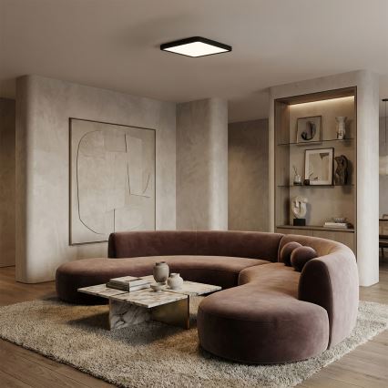 Brilagi - LED dæmpbar loftlampe ESTELA SQUARE LED/36W/230V 3000-6500K 31x31 cm sort + fjernbetjening