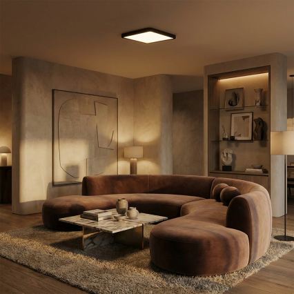 Brilagi - LED dæmpbar loftlampe ESTELA SQUARE LED/36W/230V 3000-6500K 31x31 cm sort + fjernbetjening