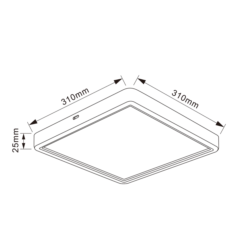 Brilagi - LED dæmpbar loftlampe ESTELA SQUARE LED/36W/230V 3000-6500K 31x31 cm sort + fjernbetjening