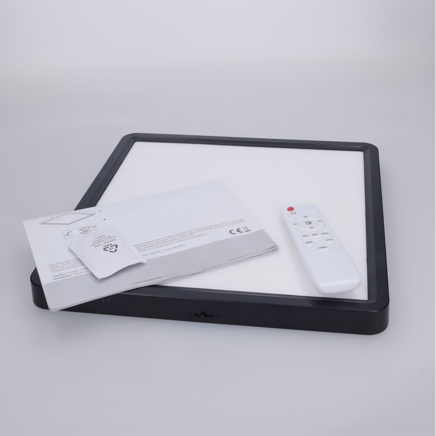 Brilagi - LED dæmpbar loftlampe ESTELA SQUARE LED/36W/230V 3000-6500K 31x31 cm sort + fjernbetjening