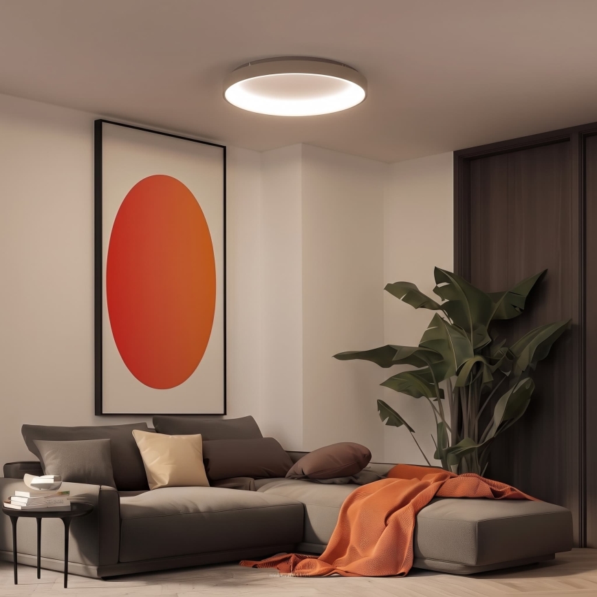 BRILAGI - LED-dæmpbar loftlampe FALCON II LED/108W/230V 3000-6500K Ø 80 cm hvid/beige + fjernbetjening