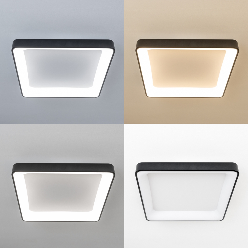 Brilagi - LED dæmpbar loftlampe FALCON II LED/125W/230V 3000-6500K 60x60 cm sort + fjernbetjening