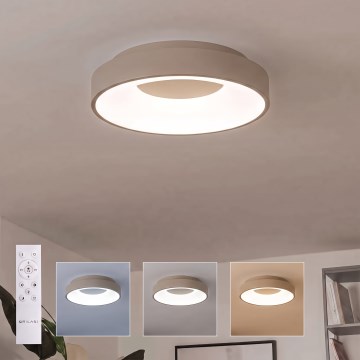 BRILAGI - LED dæmpbar loftlampe FALCON II LED/67W/230V 3000-6500K Ø 40 cm hvid/beige + fjernbetjening
