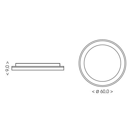BRILAGI - Dæmpbar LED-loftlampe FALCON II LED/99W/230V 3000-6500K Ø 60 cm hvid/beige + fjernbetjening