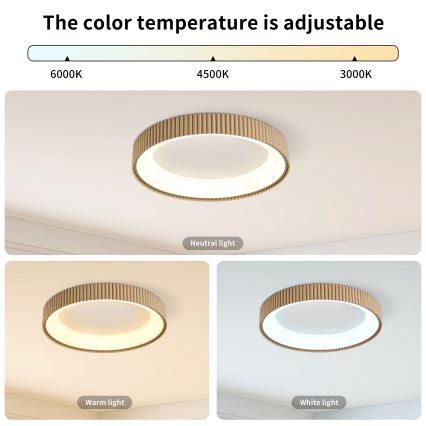 Brilagi - Dæmpbar LED-loftlampe FALCON MODERN LED/30W/230V 3000-6500K Ø 40 cm beige + fjernbetjening