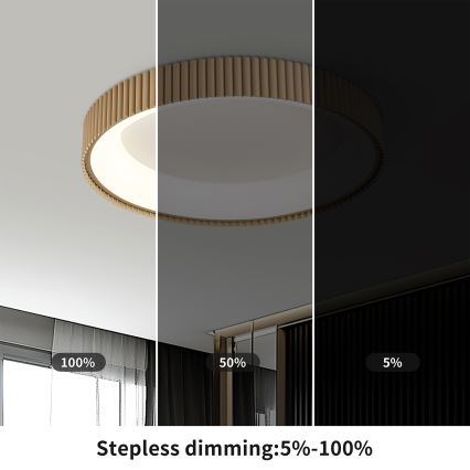 Brilagi - Dæmpbar LED-loftlampe FALCON MODERN LED/30W/230V 3000-6500K Ø 40 cm beige + fjernbetjening