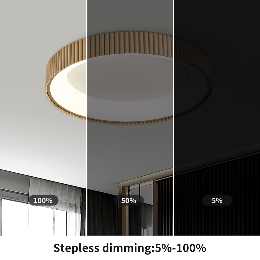 Brilagi - Dæmpbar LED-loftlampe FALCON MODERN LED/30W/230V 3000-6500K Ø 40 cm beige + fjernbetjening