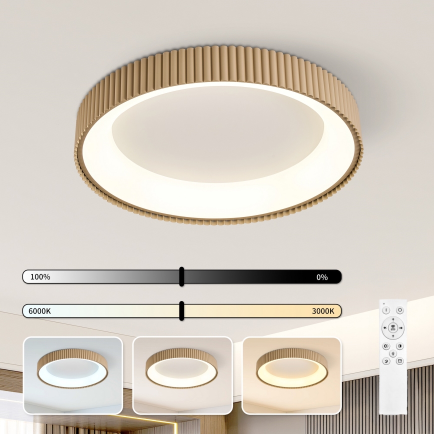Brilagi - LED dæmpbar loftlampe FALCON MODERN LED/54W/230V 3000-6500K 60 cm beige + fjernbetjening