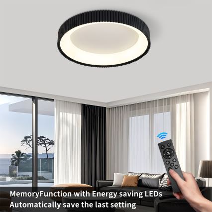 Brilagi - LED dæmpbar loftlampe FALCON MODERN LED/54W/230V 3000-6500K Ø 60 cm sort + fjernbetjening