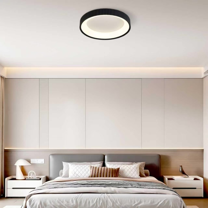 Brilagi - Dæmpbar LED-loftlampe FALCON MODERN LED/54W/230V 3000-6500K Ø 60 cm sort + fjernbetjening