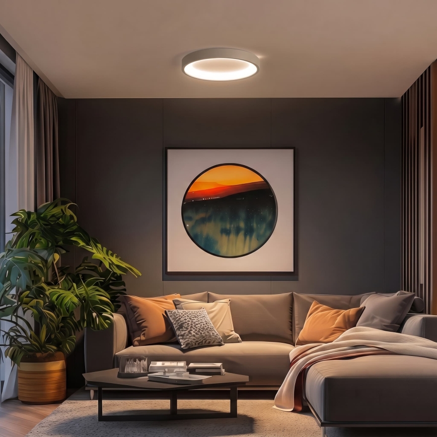 BRILAGI - Dæmpbar LED-loftlampe FALCON SLIM LED/42W/230V 3000-6500K Ø 50 cm hvid/beige + fjernbetjening