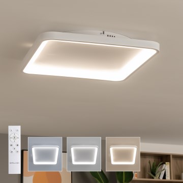 Brilagi - LED-dæmpbar loftlampe FALCON SLIM LED/50W/230V 3000-6500K 50x50 cm hvid + fjernbetjening