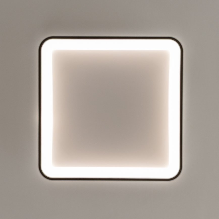 Brilagi - Dæmpbar LED-loftlampe FALCON SLIM LED/50W/230V 3000-6500K 50x50 cm sort + fjernbetjening