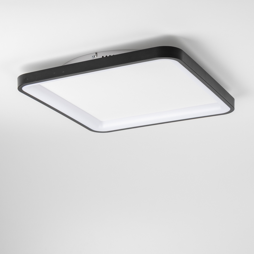 Brilagi - Dæmpbar LED-loftlampe FALCON SLIM LED/50W/230V 3000-6500K 50x50 cm sort + fjernbetjening
