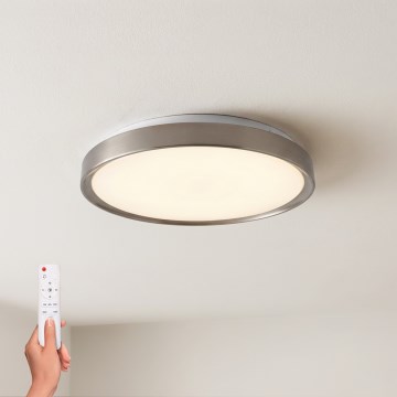 Brilagi - LED Dæmpbar loftlampe FANCIA LED/48W/230V 3000-6500K Ø 39 cm sølv + fjernbetjening