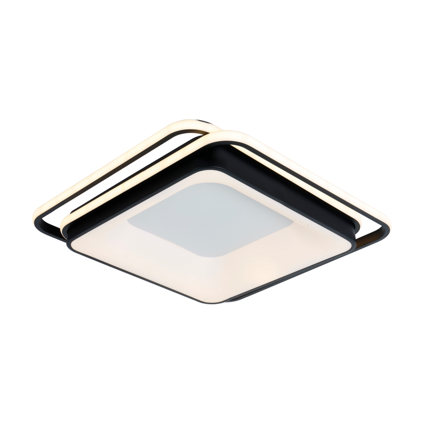 Brilagi - dæmpbar LED-loftlampe FLARE LED/102W/230V 3000-6000K 50x50 cm sort + fjernbetjening