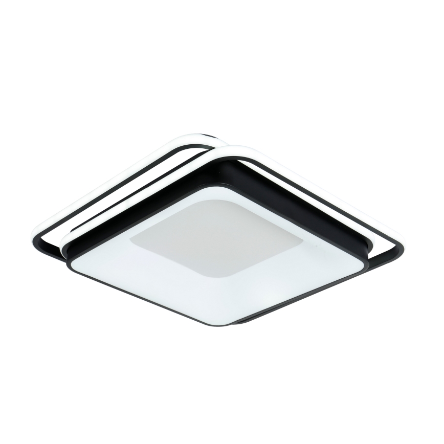 Brilagi - dæmpbar LED-loftlampe FLARE LED/102W/230V 3000-6000K 50x50 cm sort + fjernbetjening